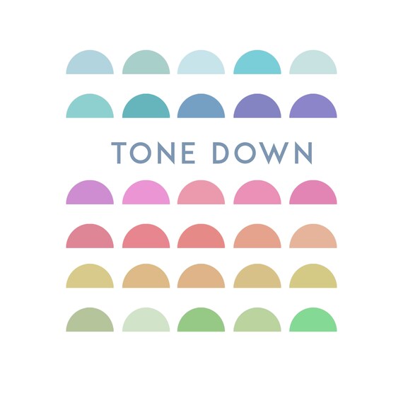 Tone Down Procreate Swatch Color Palette 30 Washed Out Etsy