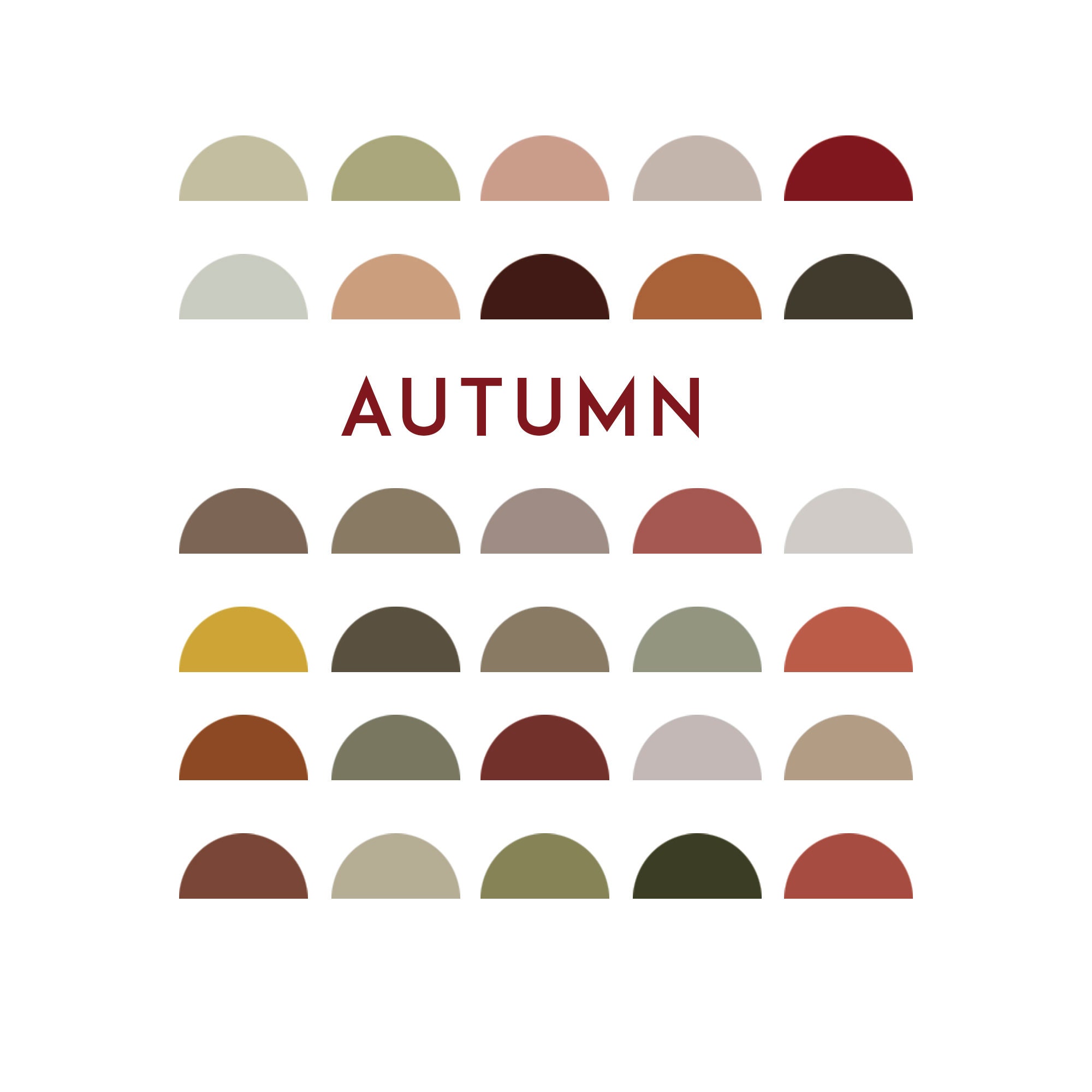 Otoño Paleta de colores de muestra de procreación e Etsy