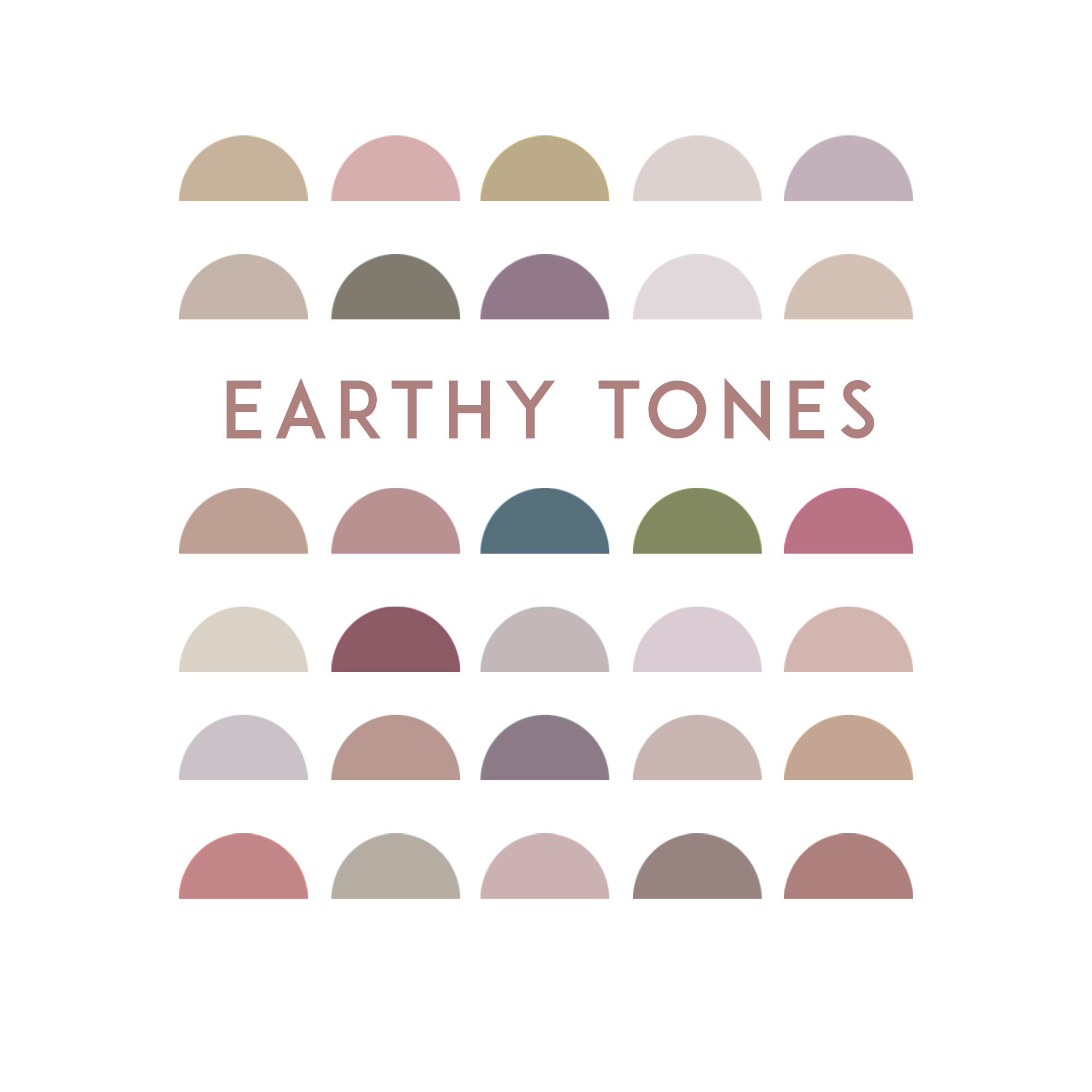 Earthy Tones, Color Swatches, Color Palette, iPAD