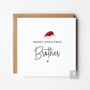 Merry Christmas Brother Card, Brother Christmas Card, Christmas Card ...