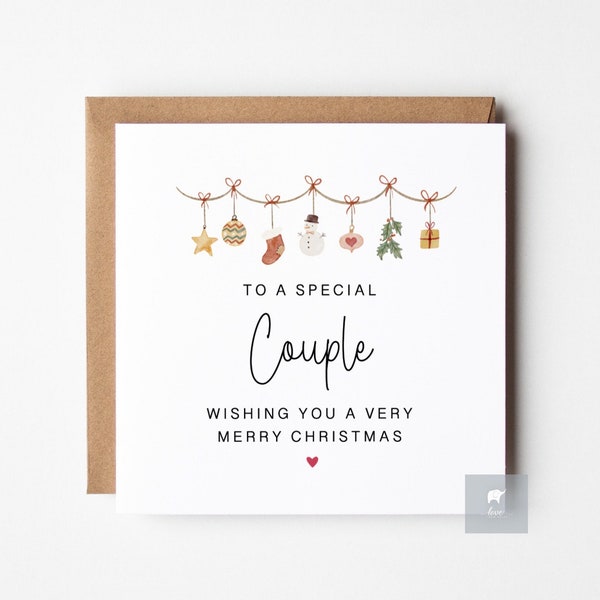 Personalised Christmas Card For A Special Couple, Couple Christmas Card, Christmas Card For Couple, Christmas Card Both Of You, Couple Xmas