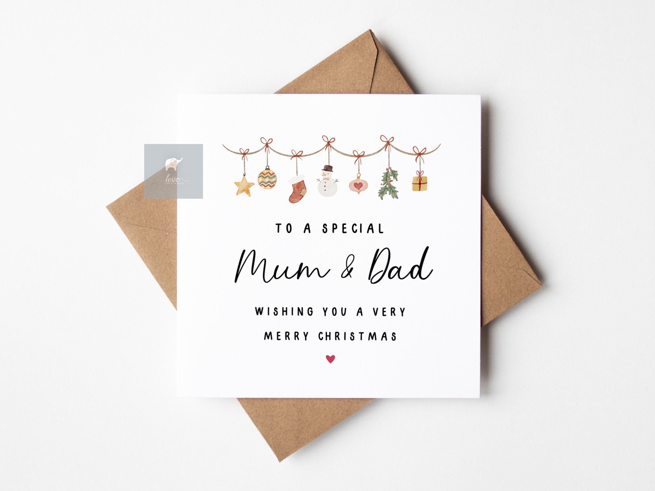 Personalised Christmas Card for Mum & Dad Mum and Dad - Etsy UK
