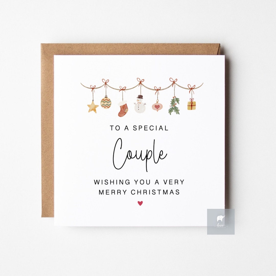 Personalised Christmas Card for A Special Couple, Couple Christmas Card, Christmas Card for