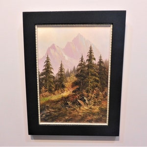Original Dutch Oil Painting on canvas, Landscape of German/ Austrian Alps, Signed and Framed