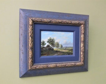 Original Oil Painting on Wood, landscape, Signed and Framed