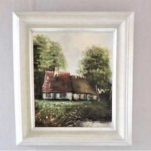Original Dutch Oil Painting, farmhouse, framed