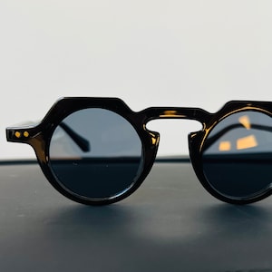 Réplica de gafas de sol French Crown Panto - Negro
