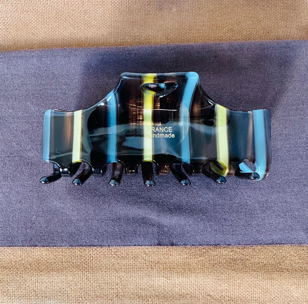 Haarspange Schildkrötenbraun Aus Zelluloseacetat – 9x2,5 Cm, Made In France, Mit Nickelfreiem Clip