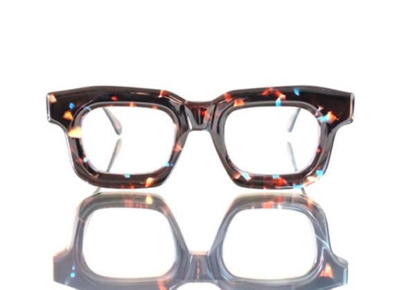 Amazing Rectangular Black Tortoise Eyeglasses - image 1