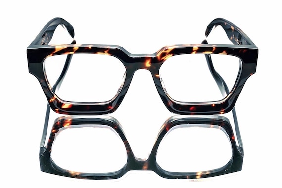 Amazing Dark Brown Tortoise Rectangular Eyeglasses - image 1