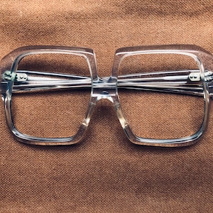 Increíbles gafas cuadradas grandes de los años 70 (acetato vintage francés)