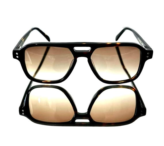 Amazing Brown Tortoiseshell Rectangular Sunglasses - image 5