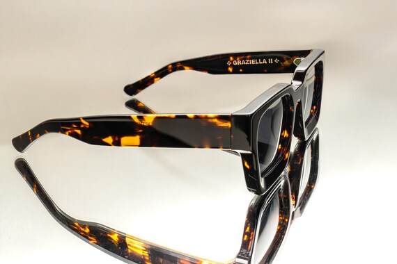 Amazing Glossy Brown Tortoise Rectangular Sunglas… - image 4