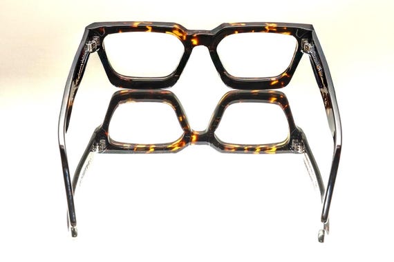 Amazing Dark Brown Tortoise Rectangular Eyeglasses - image 4