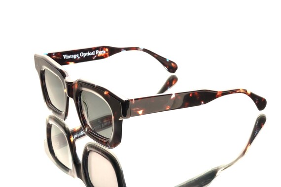 Amazing Rectangular Black Tortoise Sunglasses - image 3