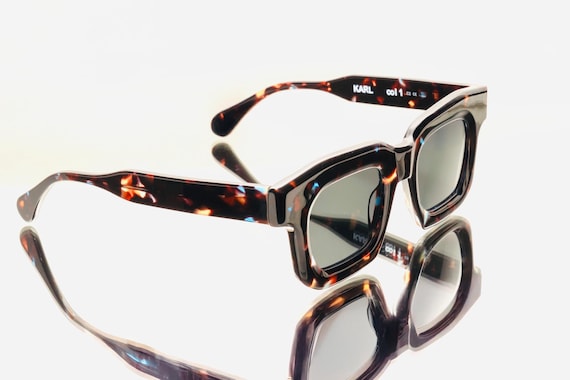 Amazing Rectangular Black Tortoise Sunglasses - image 2