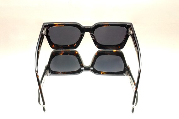 Amazing Glossy Brown Tortoise Rectangular Sunglas… - image 5