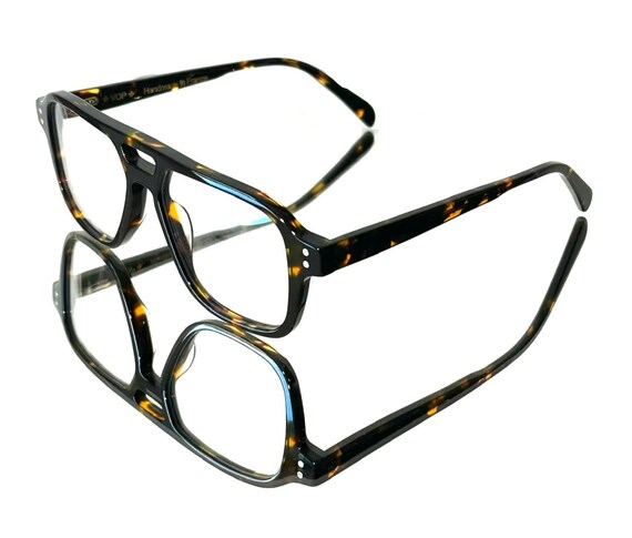 Amazing Brown Tortoiseshell Rectangular Eyeglasses - image 1