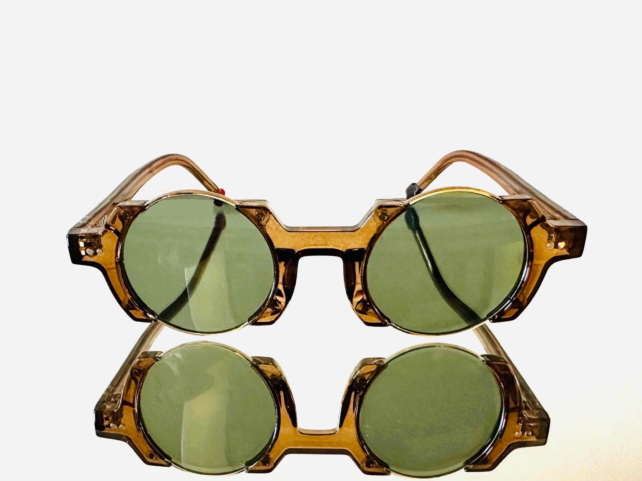 1960’s French Oversized Pastel Sunglasses, Made in France, Mod Style VINTAGE PHILIPPE CHEVALLIER MILES DAVIS OVERSIZED LIGHT  main image 3