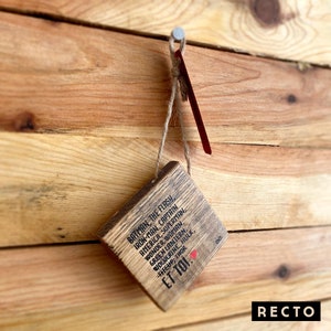 Square sign made from recycled pallet wood to hang anywhere! Message of Love, red lightning, Hero quote from Comics Comics, original decoration