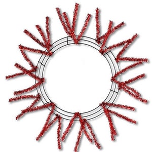 15&quot; Wreath Work Form Metallic Red