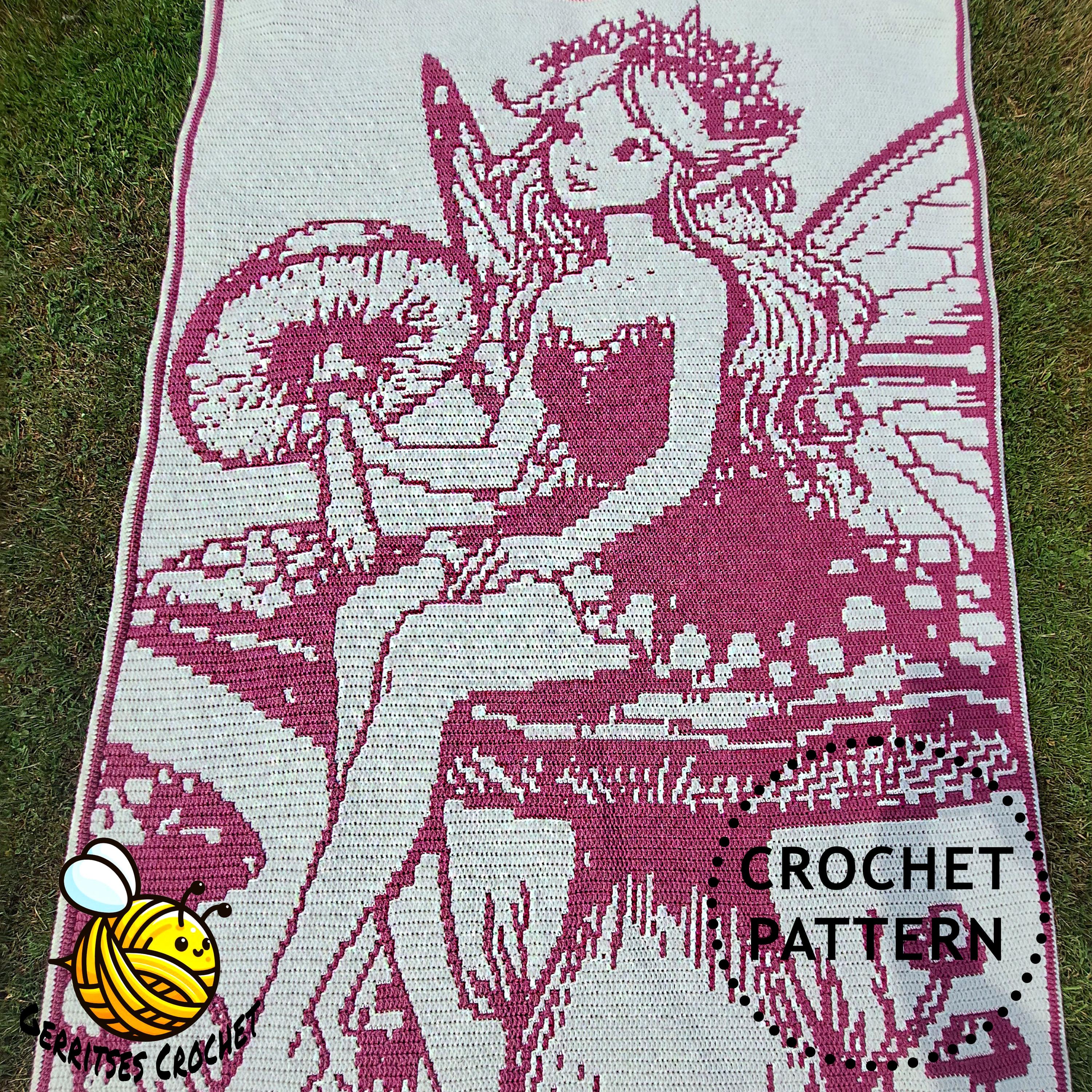 Fungal Fae | Fantasy Fairy Mushroom Overlay Mosaic Crochet Blanket PDF ...