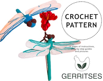 Crochet Dragonfly Pattern (Pdf Pattern Only - NOT FINISHED ITEM)