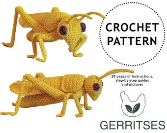 Crochet Grasshopper Pattern (Pdf Pattern Only - NOT FINISHED ITEM)