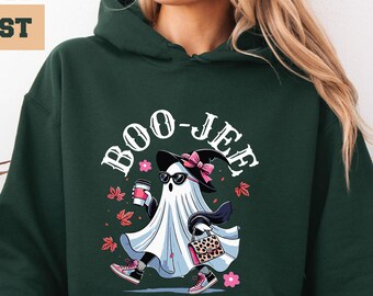 Felpa con fantasma di Halloween, maglietta Boo Jee, maglietta Boo, felpa con cappuccio fantasma spettrale, maglione fantasma della stagione spettrale, maglietta con vibrazioni spettrali, regali di Halloween