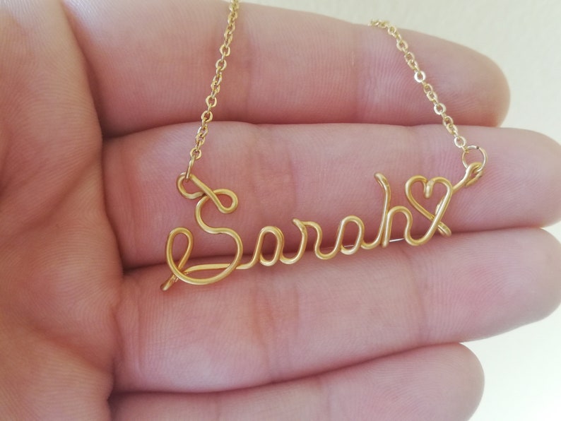 Personalized Gift Card Gold Silver Rose Gold Dainty Custom Name Necklace Wire Name Necklace Sister Mom Gift For Her Daughter Jewelry Monogram Name Necklaces Valresa Com