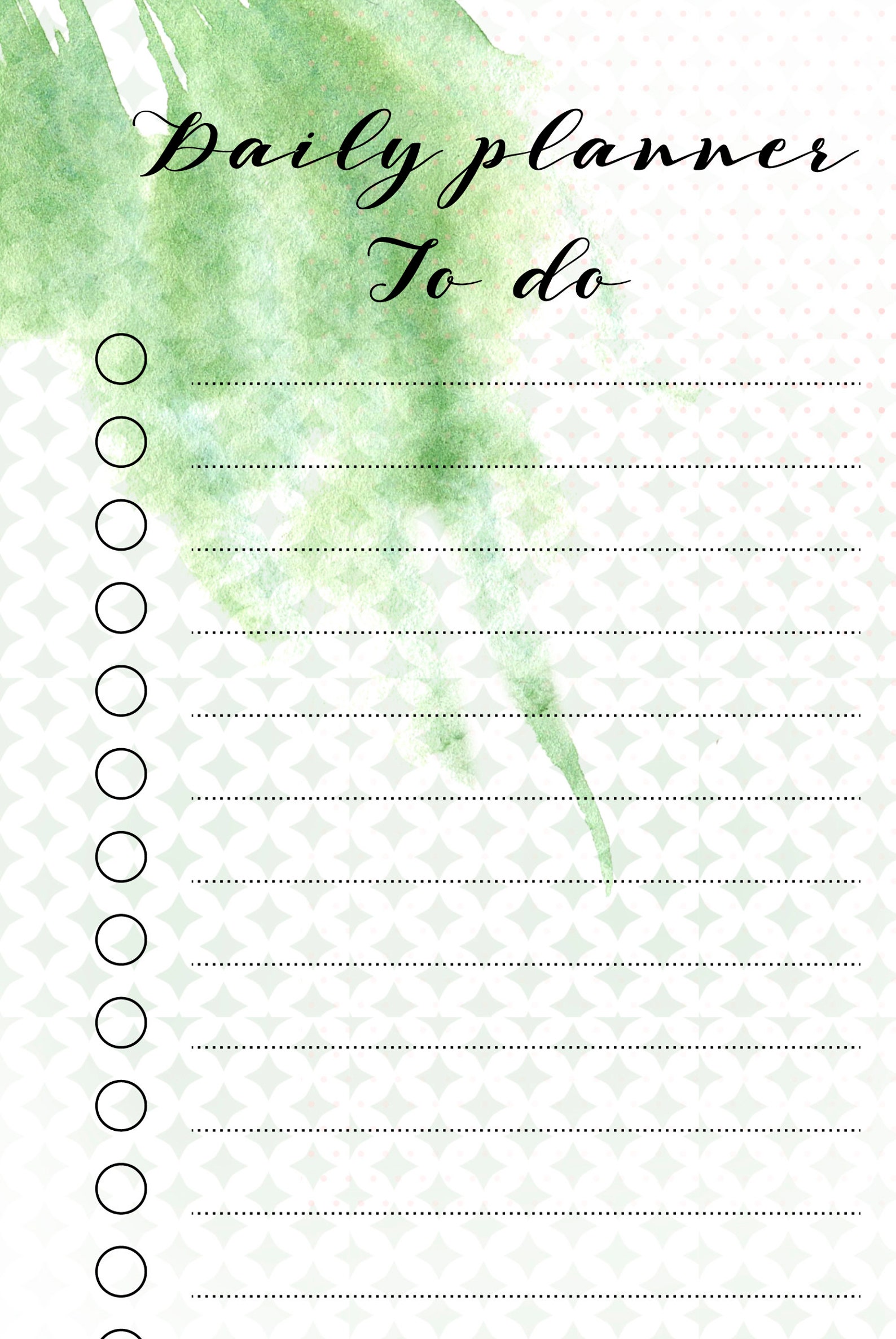 Weekly Planner Printable To Do List Template Daily Planner Etsy