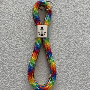 Schlüsselanhänger Segelseil mit Motivstück &quot;Anker&quot;
