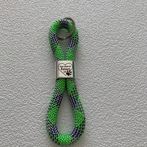 Keychain sail rope with motif piece &quot;Life is better with paws&quot;