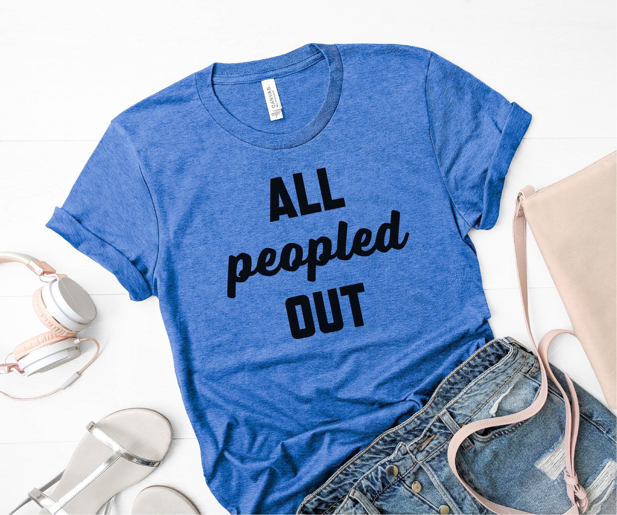 All Peopled Out T-shirt Anti-Social Short Sleeve Tee Gift | Etsy