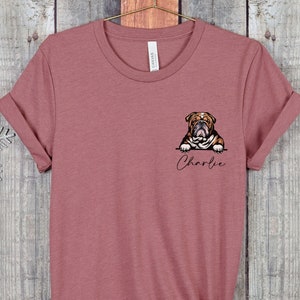 Custom Bulldog Shirt, Personalized Bulldog Mom Shirt, English Bulldog Mama TShirt, Custom Dog Name, English Bulldog Mom, Bulldog Owner Gift