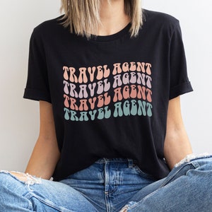 Travel Agent Shirt, Female Travel Agent Shirt, Groovy Travel Agent Shirt, Travel Agent Woman Shirt, Retro Travel Agent Shirt