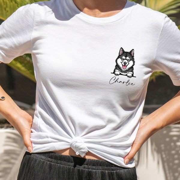 Custom Klee Kai Shirt, Personalized Klee Kai Mom Shirt, Custom Klee Kai Mama TShirt, Custom Dog Name, Alaskan Klee Kai Owner Gift, Dog Mama