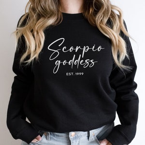 Custom Scorpio Sweatshirt, Personalized Scorpio Gift, Customized Scorpio Crewneck, Personalized Birthday Gift For Scorpio, Scorpio Birthday