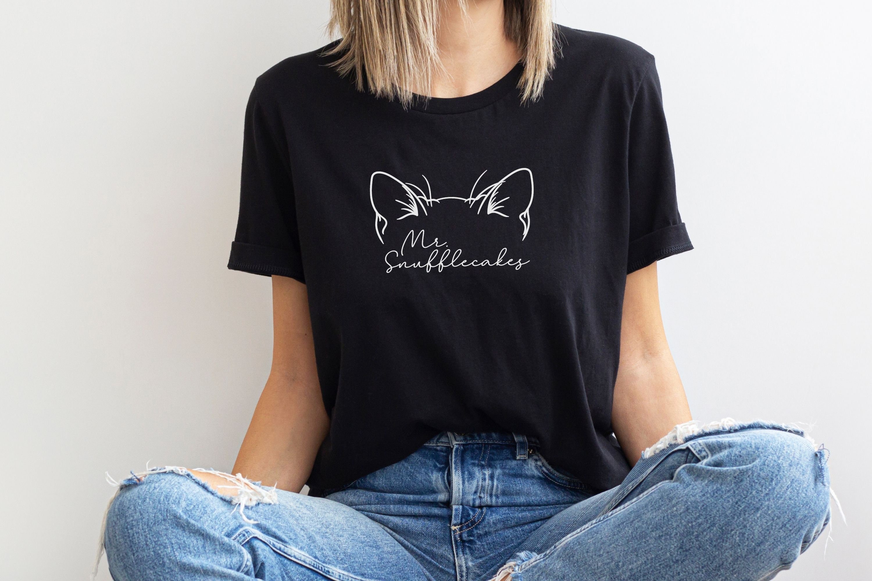 Discover Camiseta Personalizada Cara de Gato, Nombre de Mascota, Custom Cat Photo and Face, Cat Lover Gift,  Camiseta Vintage Unisex