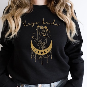 Virgo Bride Sweatshirt, Celestial Wedding Virgo Gift, Zodiac Fiance Gift, Astrology Bridal Gift, Astrology Wedding Gift, Engagement Gift