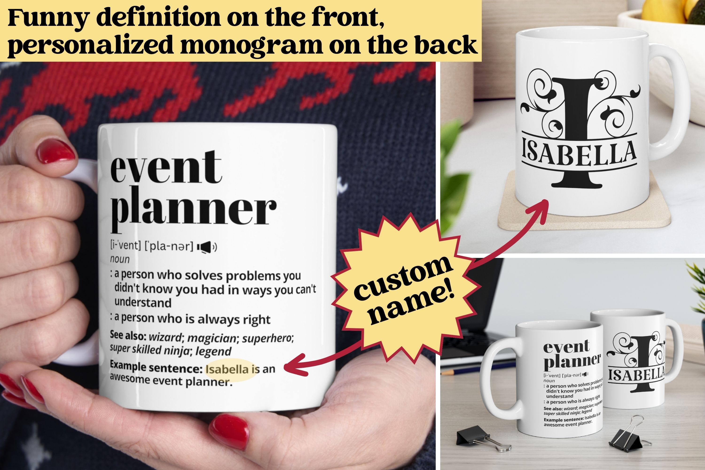 Event Planner Gift Mug Event Planner Funny Definition Coffee Etsy