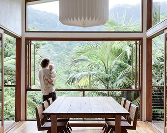 XL VFold Pendant Light – Sculptural Handmade Paper Shade