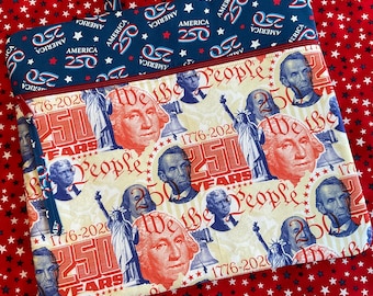 All fabric project bags - 250 years of America (Patriotic)