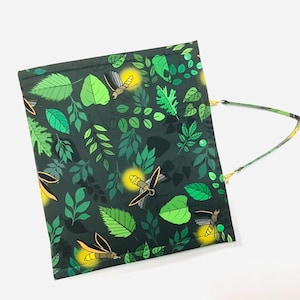 50 Slots Bobbin case folder organizer travelers’ case for cross stitch needlework. Removable floss bed & handle - Fireflies