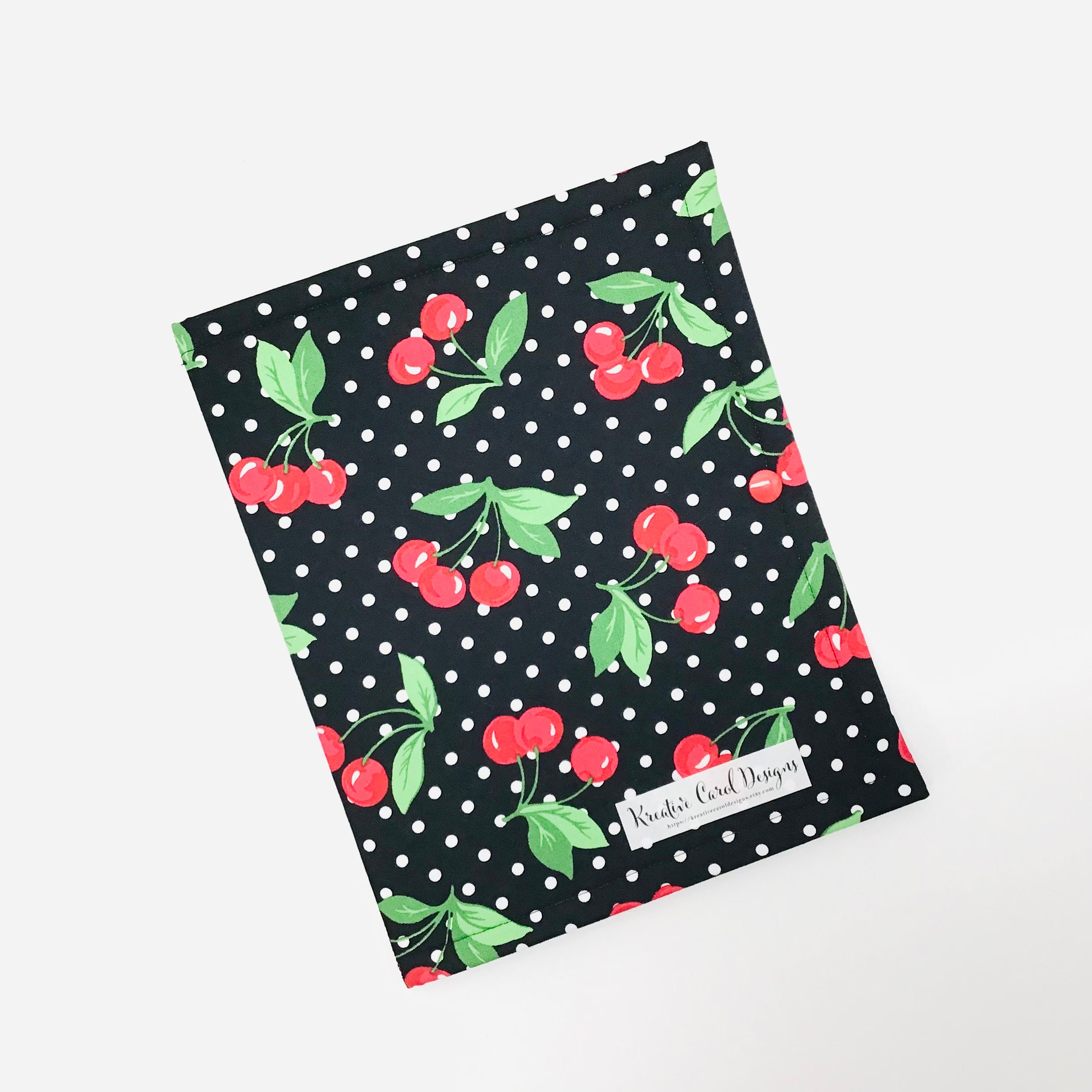 Floss bed/Thread bed folder Cross Stitch/size 10T x 8W when closed. More space for loose threads- Cherries