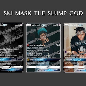 Ski Mask the Slump Gott Individuell angefertigte holographische Pokémon 5 Karten