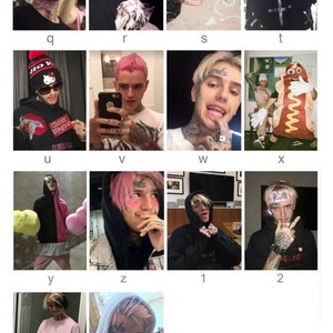 May include: A collage of 12 images featuring a young man with pink hair and various tattoos. The images show him in different settings and poses, including wearing a hat, holding a phone, and posing with a stuffed animal.