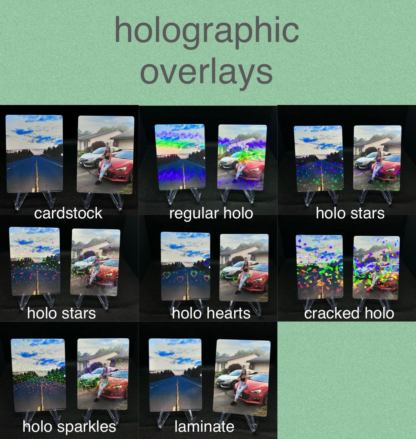 Custom Trading Cards -- Personalized Aesthetic Holographic Collectible Custom  Trading Cards - Etsy
