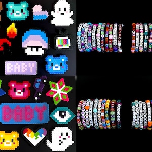 Kandi Bracelets Singles and Bead Images - Pony & Perler Bead Rave PLUR