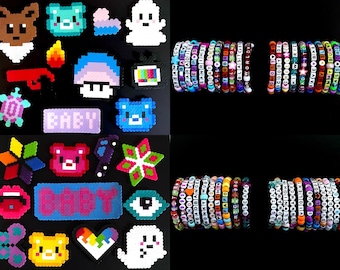 Kandi Bracelets Singles and Bead Images - Pony & Perler Bead Rave PLUR